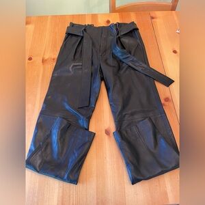 ANTONIO MELANI Black Leather Trousers